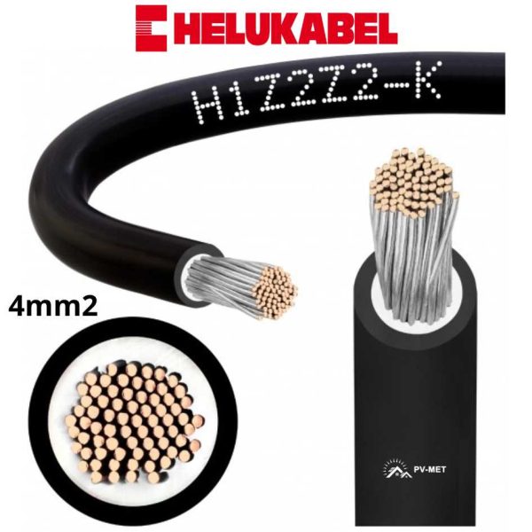 HELUKABEL solar cable 4mm2 black H1Z2Z2-K