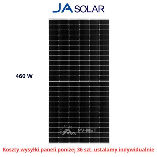 Panel fotowoltaiczny JA SOLAR 460W JAM72S30 srebrna rama