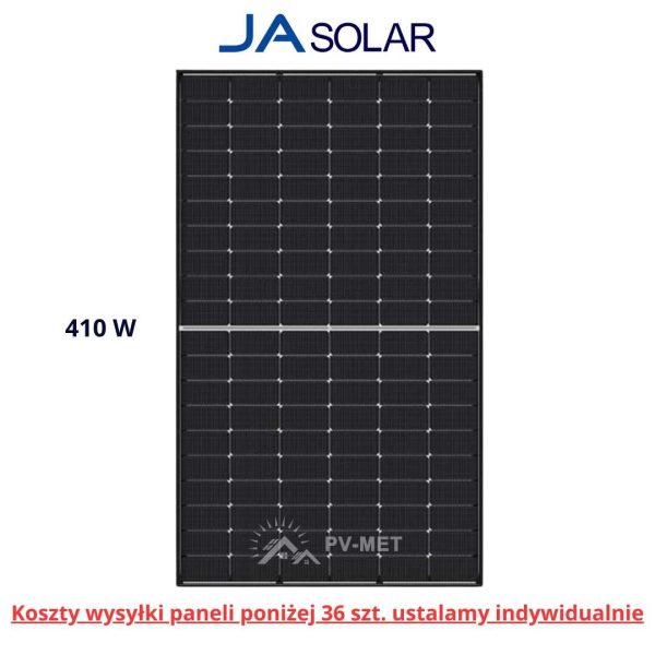 Photovoltaik-Panel JA SOLAR 410W JAM54S30 schwarzer Rahmen