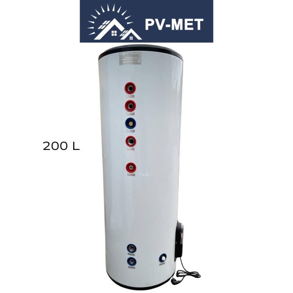 200L hot water tank, stainless steel PV-MET