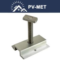Klema środkowa srebrna pin + śruba M8x45 + nakrętka (nowy typ)